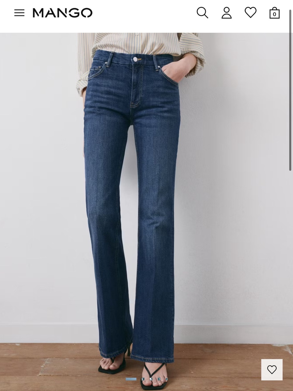 Violet Flared High-Rise Jeans - Dark Blue